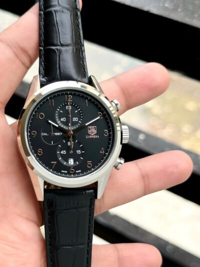TAG Heuer Carrera Black Leather Chronograph