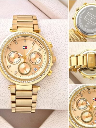Tommy Hilfiger Gold Crystal Chronograph Watch