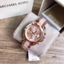 Michael Kors Chronograph Rose Gold Women's Watch With Two Tone Pink and Rose Gold