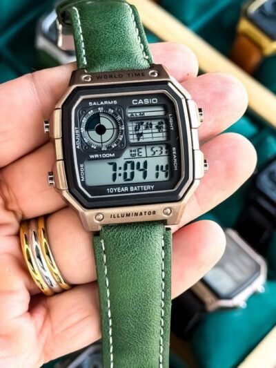 Casio Retro Multi-Display Dial Leather Belt Men's Watch