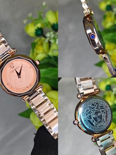 Versace Rose Gold Metal Belt Women's Watch