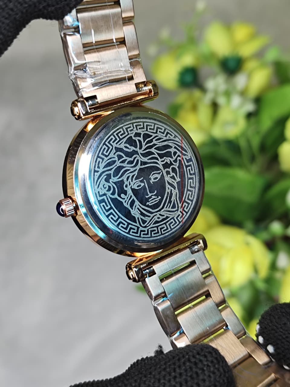 Versace Rose Gold Metal Belt Women's Watch - Image 3