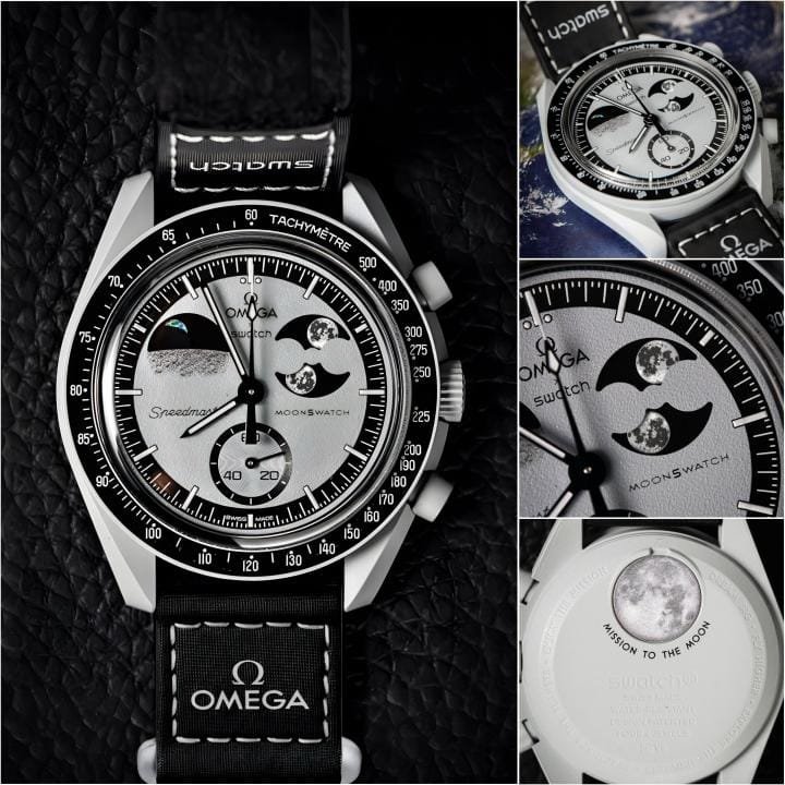 Omega Swatch Moon Grey Women's Watch - Image 2