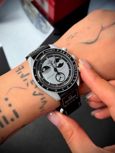 Omega Swatch Moon Grey Women's Watch