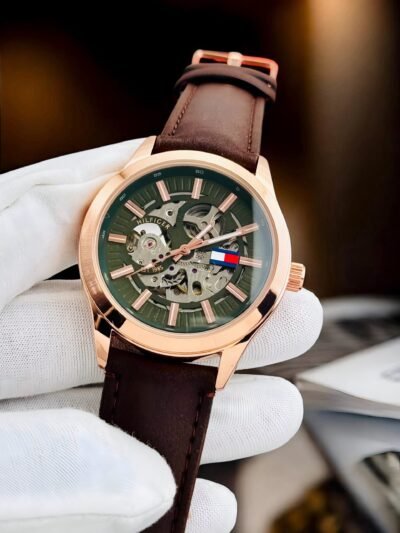Tommy Hilfiger Green Dial Aston Automatic Watch For Men