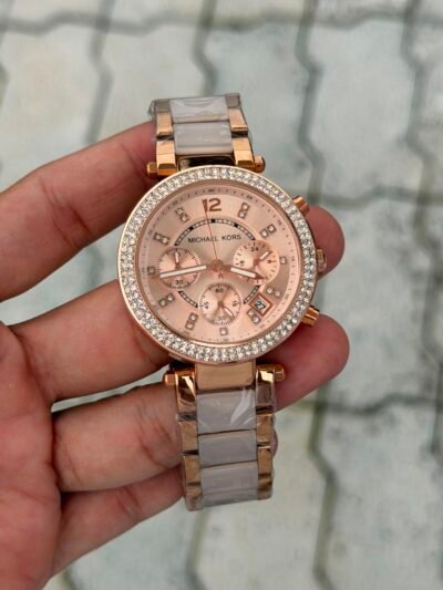 Michael Kors Parker Chronograph Rose Gold Ladies Watch