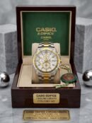 Casio Edifice Chronograph White Dial Two-Tone Stainless Steel Watch