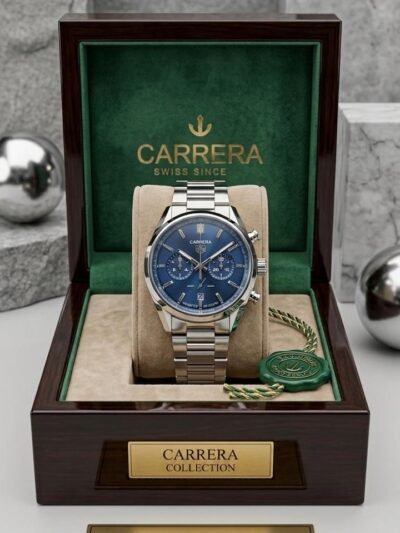 Carrera Automatic Blue Dial Stainless Steel Chronograph Watch