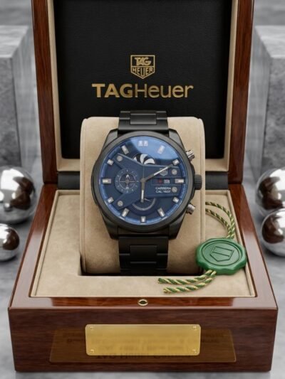 TAG Heuer Carrera Calibre 1887 Automatic Chronograph Blue Dial Black Titanium Watch