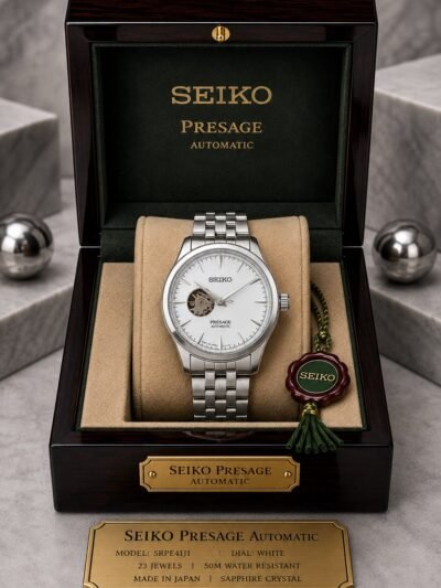 Seiko Presage Automatic White Dial Stainless Steel Watch