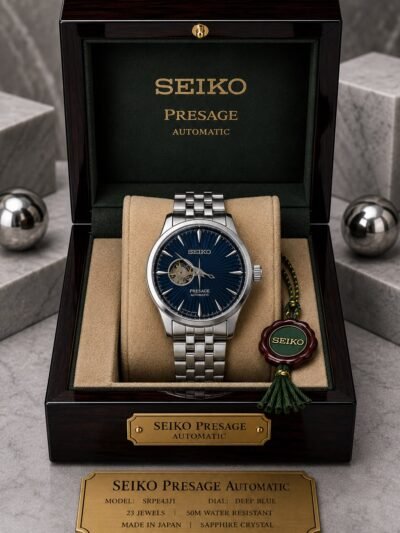 Seiko Presage Automatic Deep Blue Dial Stainless Steel Watch