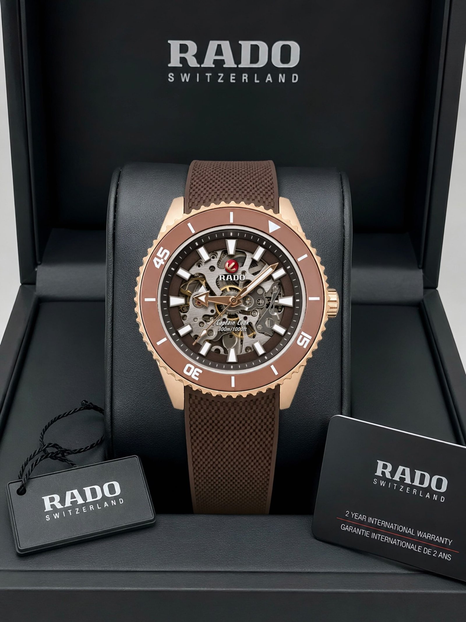 Rado Men's Captain Cook Automatic Brown Dial Skeleton Watch