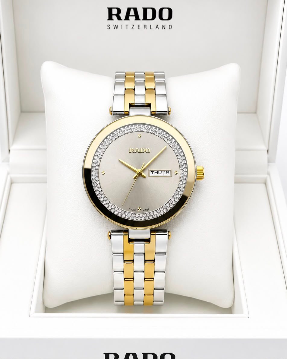 Rado Silver Dial Two-Tone Stainless Steel Analog Watch