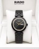 Rado Black Dial Black Stainless Steel Analog Watch