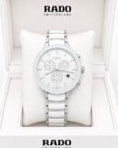Rado White Dial Silver-Tone Stainless Steel Analog Watch