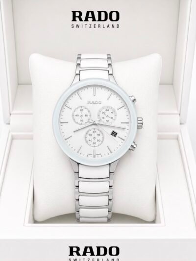 Rado White Dial Silver-Tone Stainless Steel Analog Watch