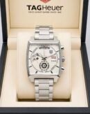 TAG Heuer Monaco Silver-Tone White Dial Stainless Steel Chronograph Watch