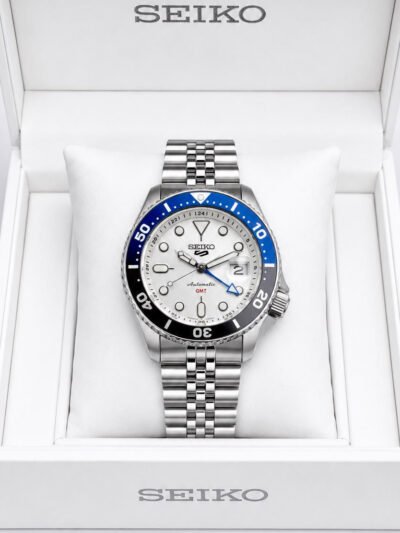 Seiko 5 Sports White Dial Stainless Steel Automatic Watch