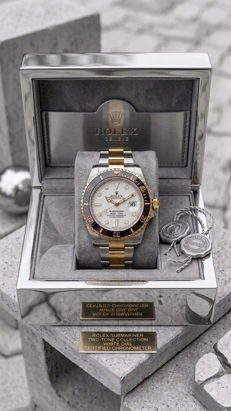 Rolex Submariner Two-Tone White Dial