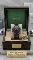 Rado True Thinline Grey Black Textured Dial Watch