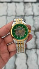 Emporio Armani Automatic Green Skeleton Two-Tone Watch