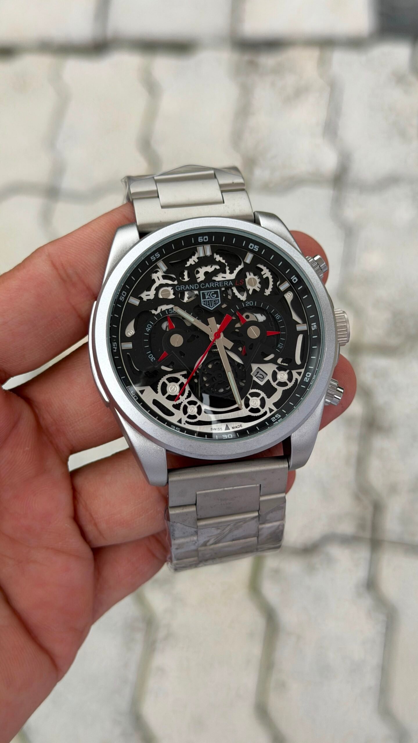 TAG Heuer Grand Carrera LS Automatic Skeleton Black Dial Chronograph Watch