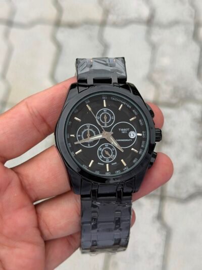 Tissot Black Dial Automatic Chronograph Stainless Steel Watch