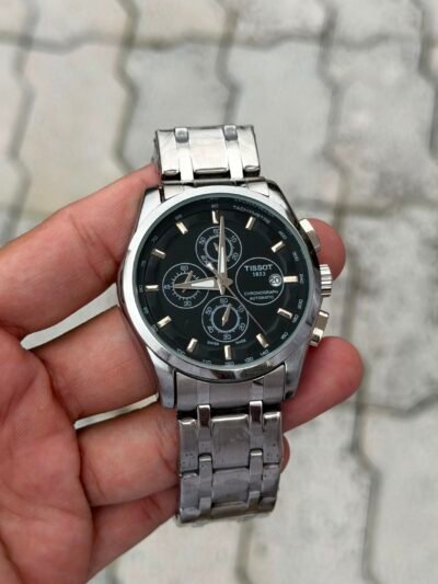Tissot 1853 Black Silver Chronograph Automatic Watch