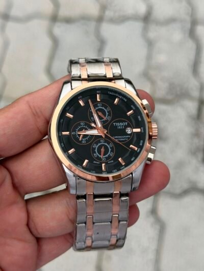 Tissot 1853 Black Rose Gold Chronograph Automatic Watch