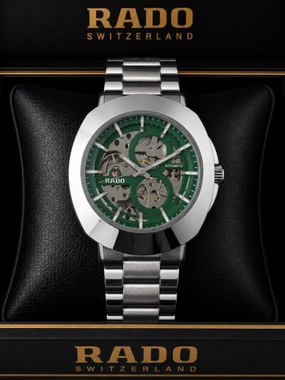 Rado DiaStar Skeleton Green Dial Men's Watch