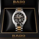 Rado DiaStar Skeleton Black Dial Gold And Silver Strap Men's Watch