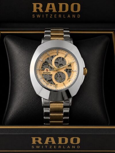 Rado DiaStar Skeleton Gold And Silver Strap Men's Watch