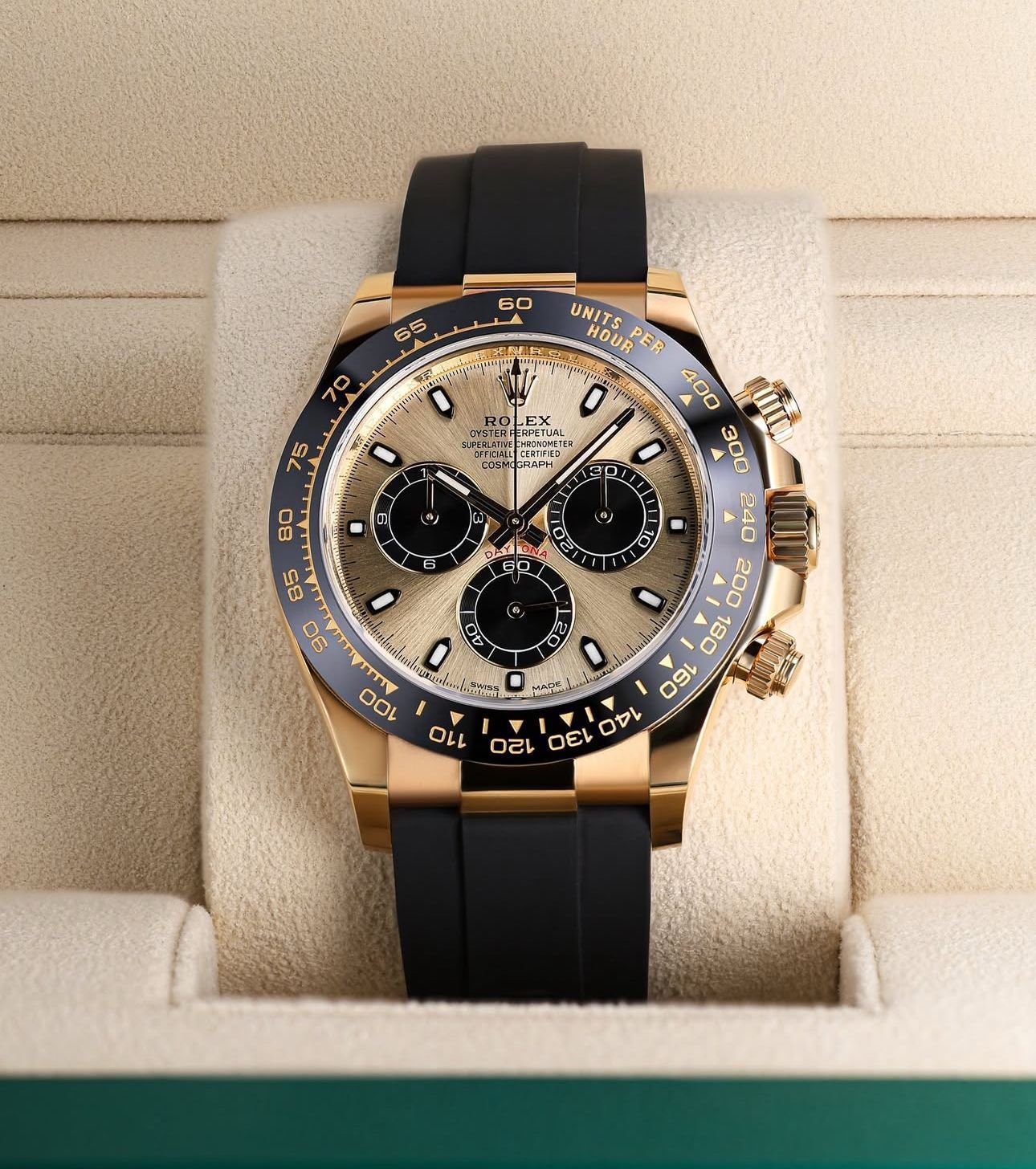Casual Rolex Rainbow Gold Dial New Model Men's Watch