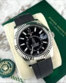 Rolex Black Strap Automatic Men's Watch