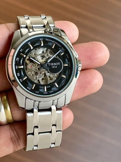 Round Black Tissot Automatic Watch